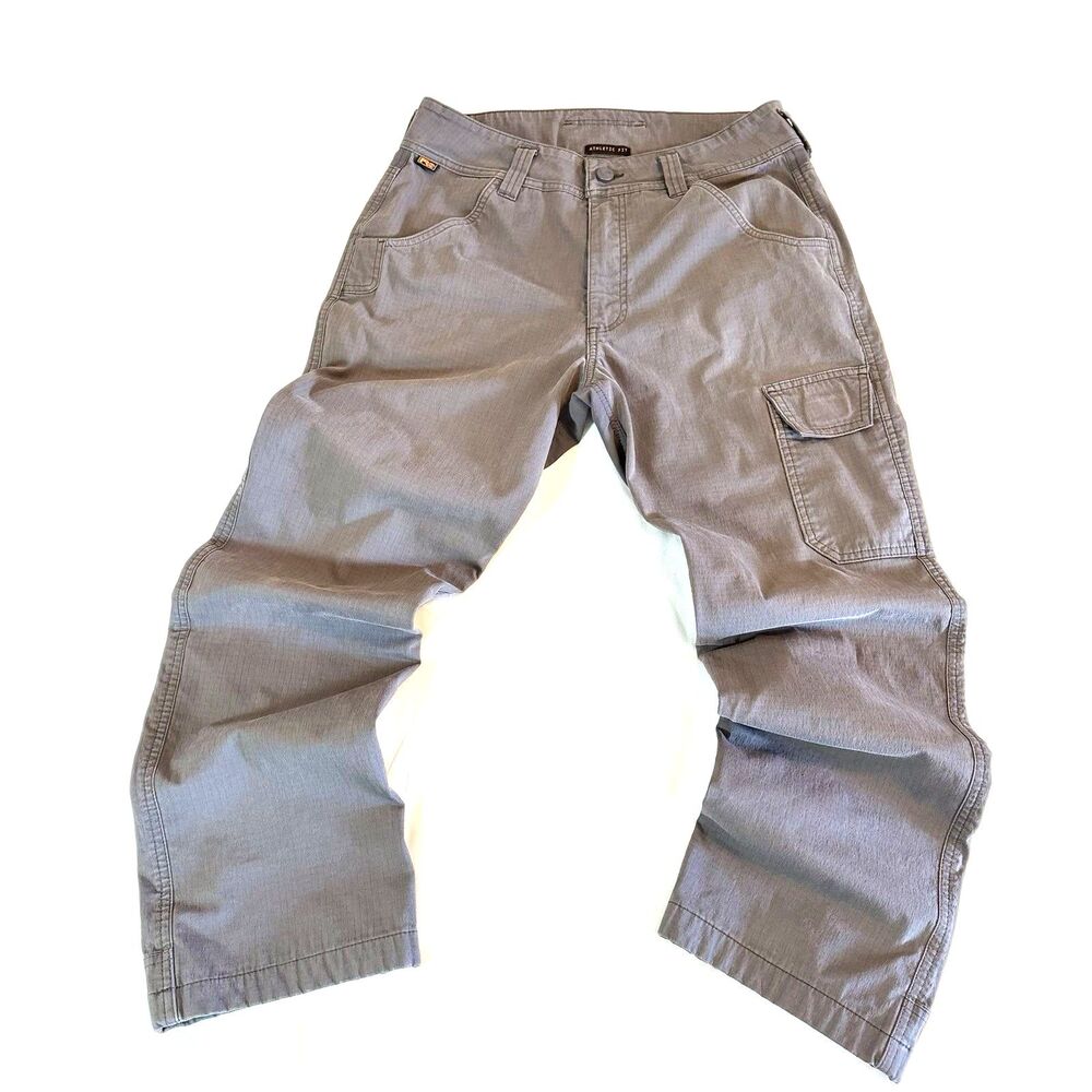 Timberland PRO Men’s 34 Gray Ripstop Cargo Pants Athletic Fit Straight Leg EUC